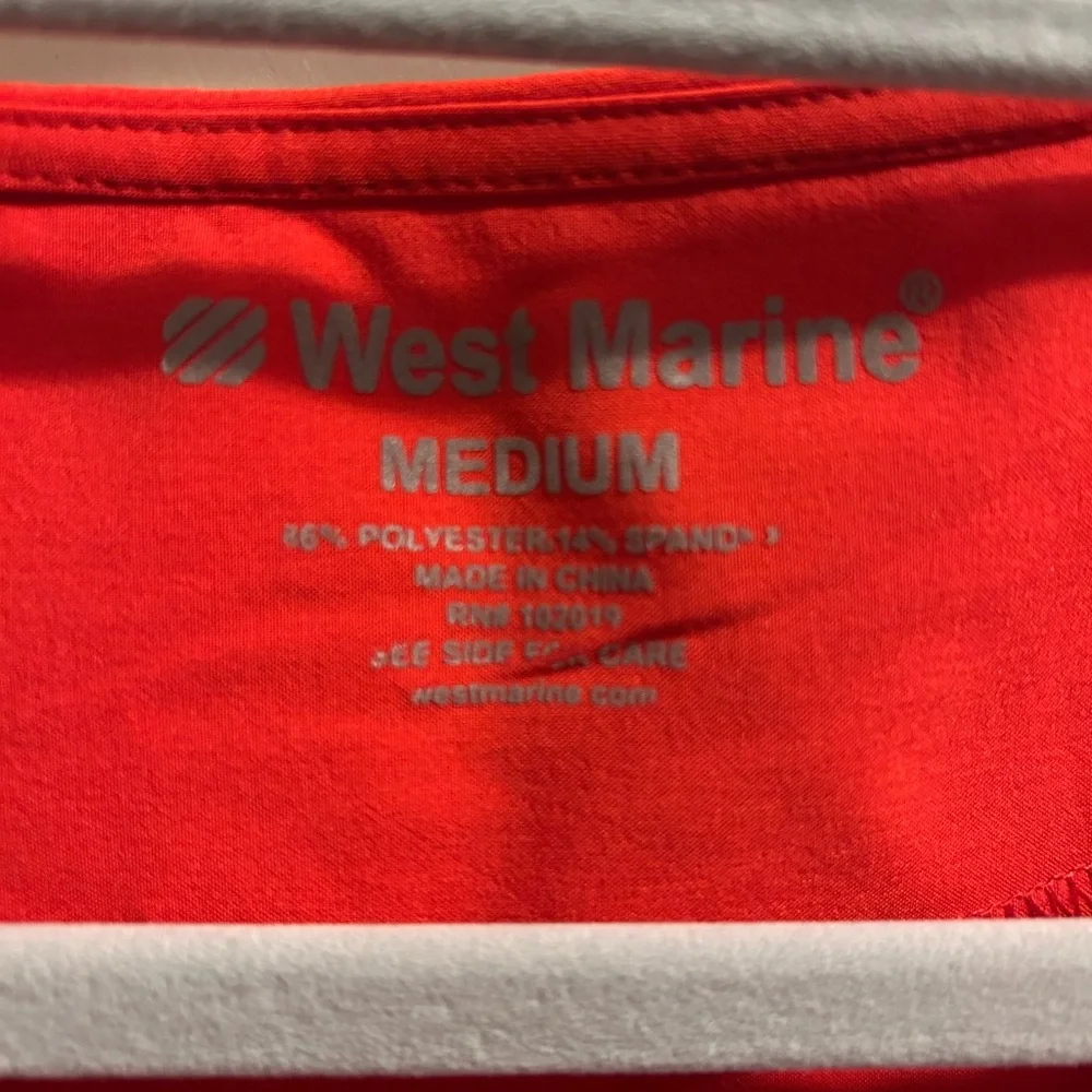 West Marine Del Sol Tank Dress‎ red nautical moisture wicking UPF 30 medium